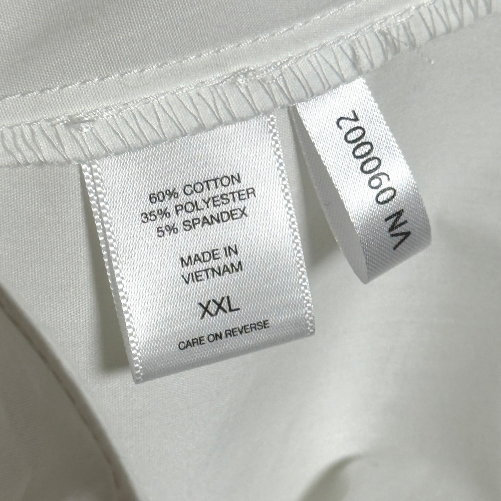 7th Ave NY & Co NEW Womens Button Up Shirt XXL White Jewel Buttons Office Career - Picture 8 of 9
